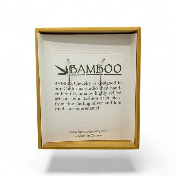 Brown Bear Dangle Earrings 925 Sterling Silver Artisan Cloisonne Enamel - Picture 3 of 4